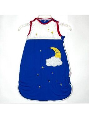 Fresh Shine Baby Sleep Sack Baby Bunting Blue Red Trim Size 0-6M